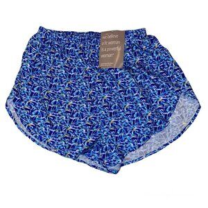 Moving Comfort Blue Patterned Athletic Shorts